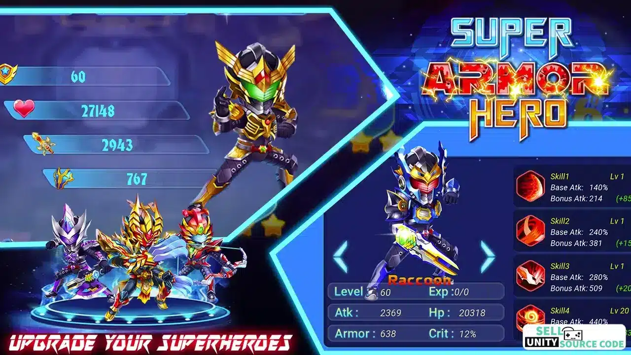 Superhero Armor SellUnitySourceCode screenshot 4