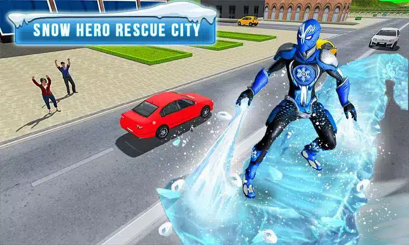 Superhero Frost Man City Rescue: Snowstorm Game SellUnitySourceCode screenshot 2