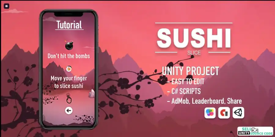 Sushi Slice - iOS Source Code sellunitysourcecode. screenshot 2