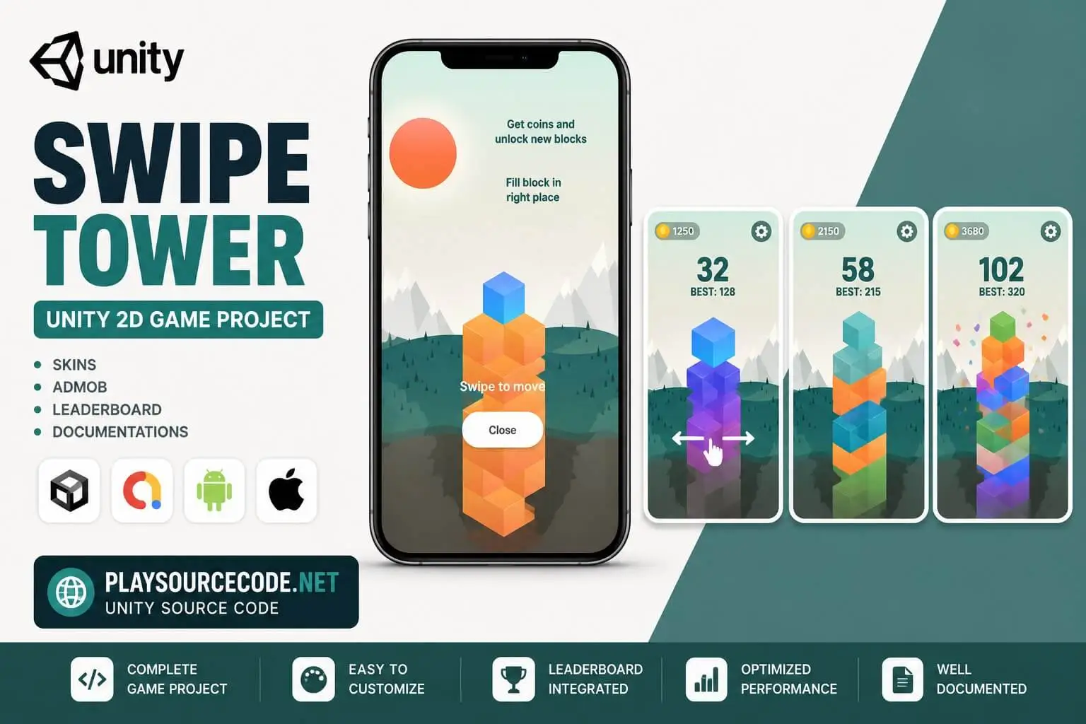Swipe Tower – Unity project Source Code screenshot 6