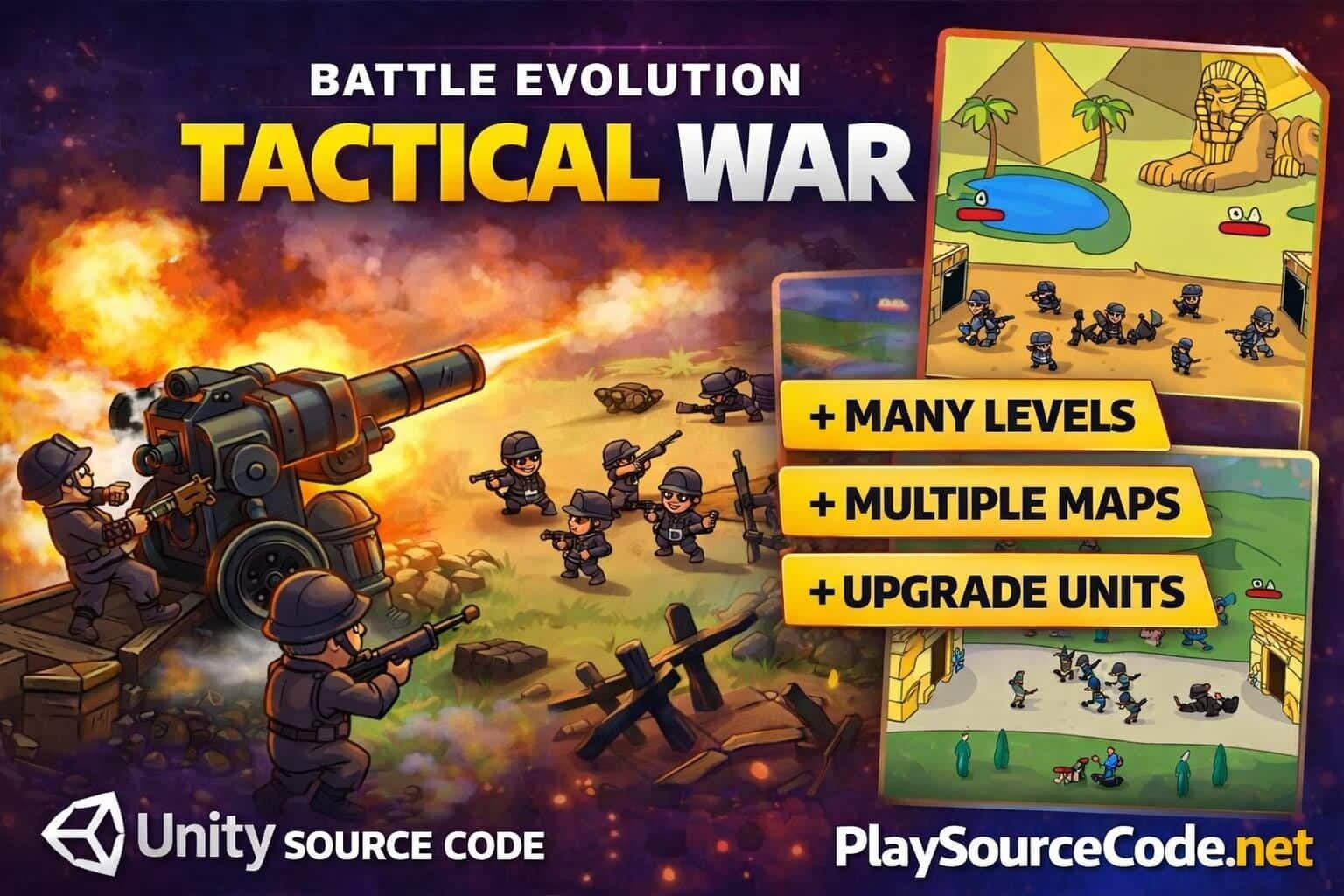 Tactical War Battle Evolution Unity Source Code (Unity 6 Ready) source code