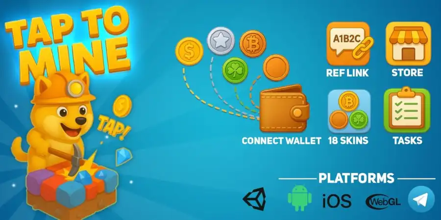 TapToMine – Unity Template source code