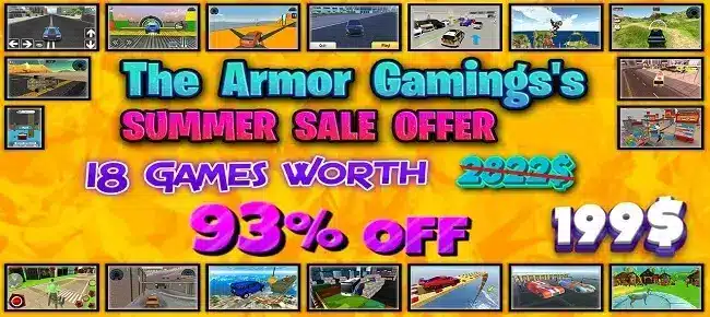 The Armor Gaming’s Summer SALE Offer: 18 Games wor SellUnitySourceCode screenshot 2