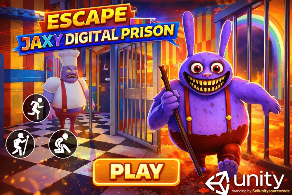 Escape Jaxy Digital Prison – Obby Escape Unity Game Source Code