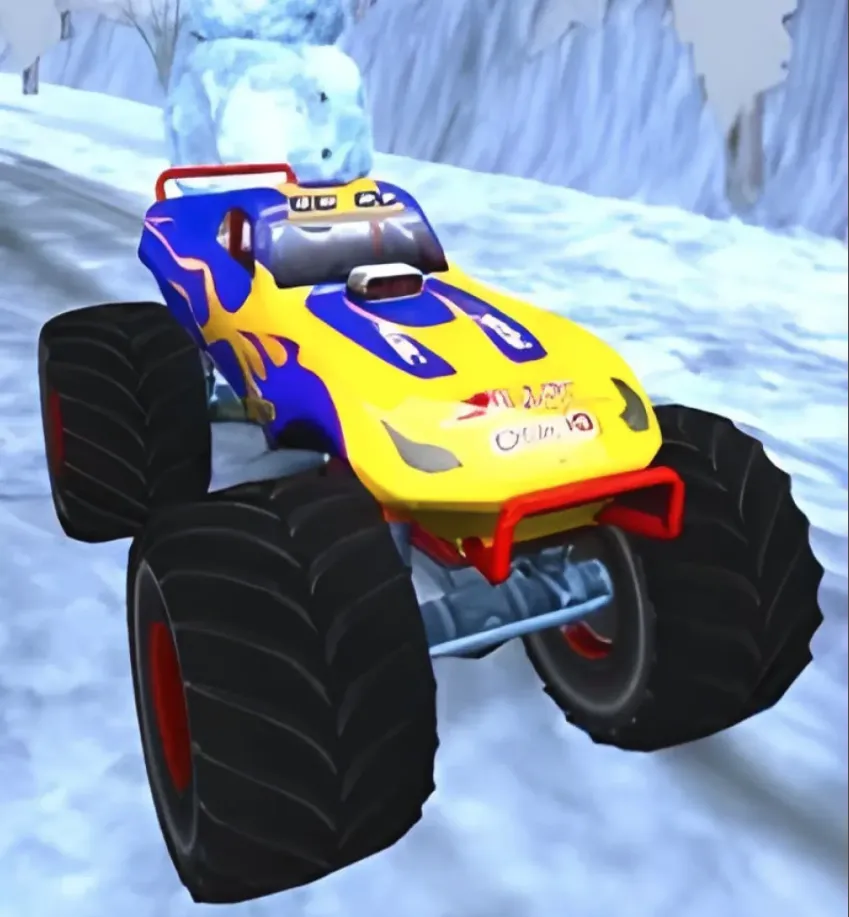Extreme Slipping Snow 4x4 Monster Truck Stunt