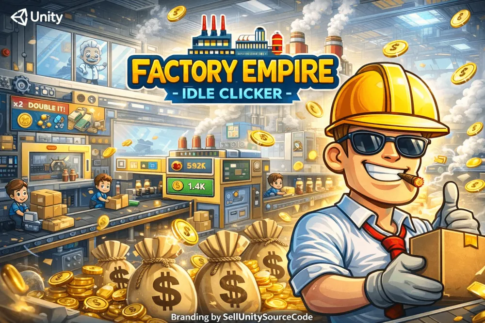 Factory Empire: Idle Clicker Tycoon Unity Source Code – Industry Automation
