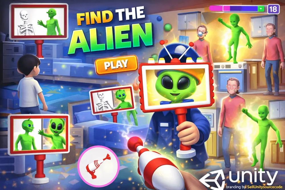 Find the Alien Unity 2D Game Templates