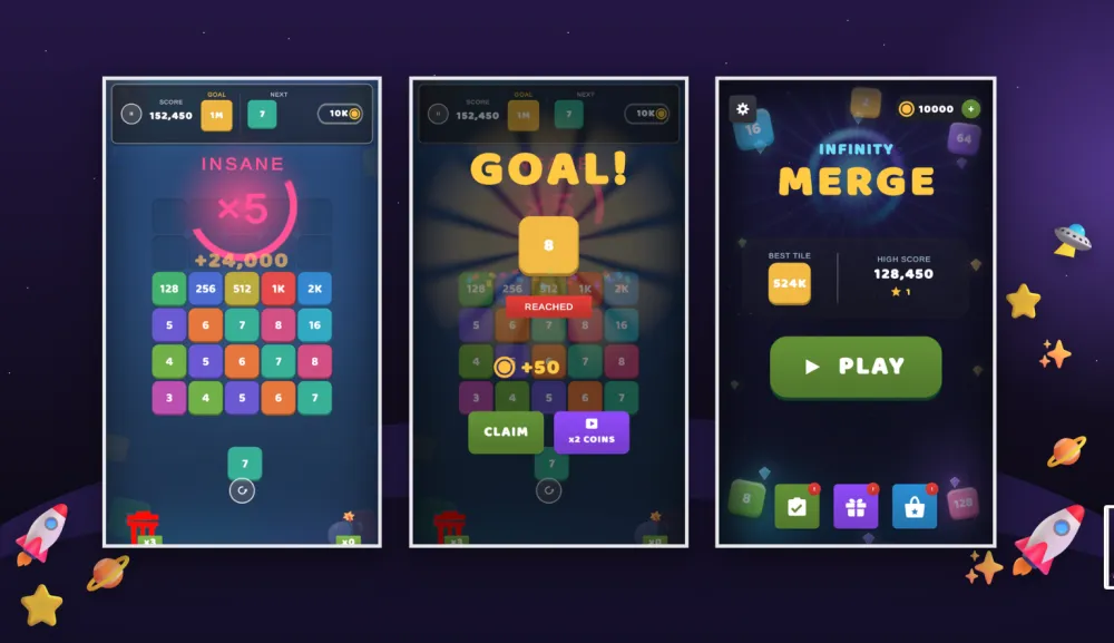 Infinity Number Merging — Unity Complete Game Template