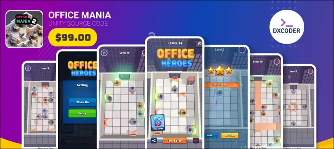 Office Heroes | Hypercasual puzzle solver SellUnitySourceCode