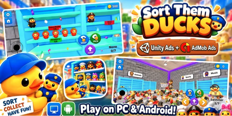 Sort Them Ducks 3D Game Unity Source Code