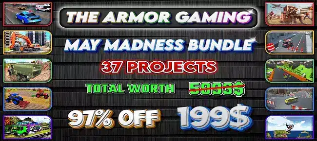 The Armor Gaming’s May Madness Bundle Offer: 37 Un SellUnitySourceCode