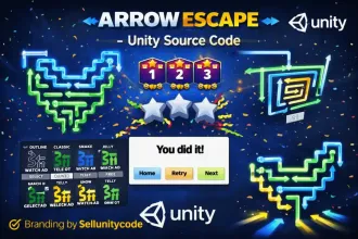 Arrow Escape: Grid-Based Logic Puzzle Unity Source Code (AdMob Ready) source code