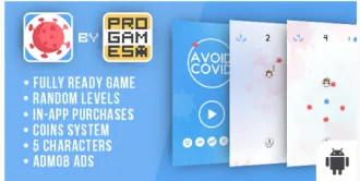 Avoid Covid (Coronavirus) - Android game - Easy To Reskine source code