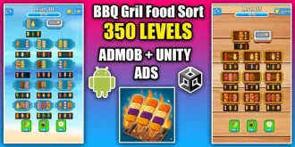 BBQ Grill Food Sort Puzzle Unity Game Source Code source code