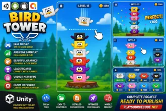 Bird Tower Unity Casual Game source code