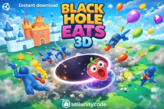 Black Hole Eats 3D Sell unity Code source code
