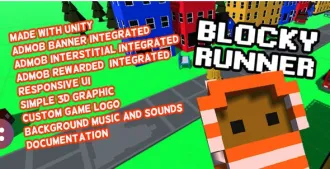 Blocky Runner - Android Game with AdMob source code