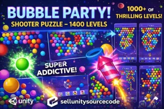 Bubble Party! Shooter Puzzle – 1400 Levels Unity Source Code source code