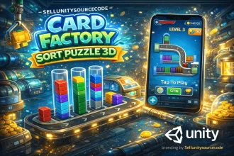 Card Factory Sort Puzzle 3D – Unity Game Source Code source code
