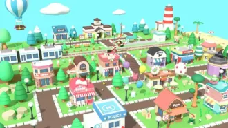 Cartoon Town - Low Poly Assets Sellunitysourcecode source code