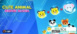 Cute Animal Merge Mania: Puzzle SellUnitySourceCode source code