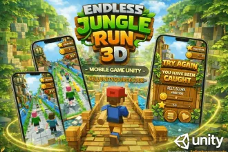 Endless Jungle Run 3D Mobile Game Unity source code