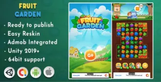 Fruit Garden Unity Source Code – Match-3 Fruit Puzzle Game | SellUnitySourceCode.com source code