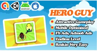 Hero Guy - Action Survival Unity Game Template - Admob + Facebook Ads - Ready To Publish source code