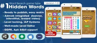 Hidden Words Puzzle SellUnitySourceCode source code