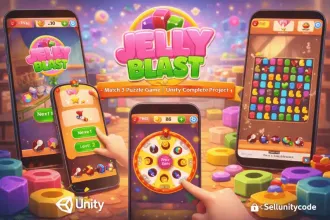 Jelly Blast – Match 3 Puzzle Game | Unity Complete Project source code