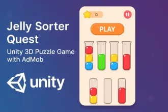 Jelly Sorter Quest – Unity 3D Puzzle Game with Admob Ads source code