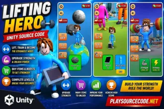 Lifting Hero 3D Game Unity Source Code source code