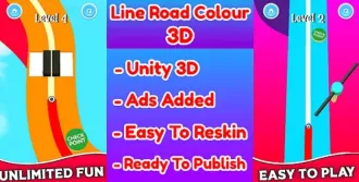 Line Road Colour 3D SellUnitySourceCode source code