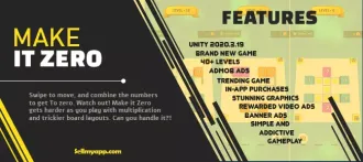 Make it Zero – Hypercasual Puzzle Game SellUnitySourceCode source code