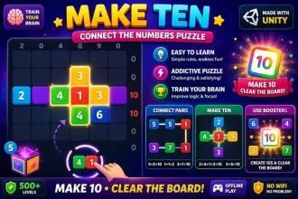 Make Ten – Connect the Numbers Puzzle Unity Source Code source code
