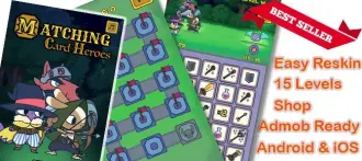 Matching Cards Hero Puzzle Game SellUnitySourceCode source code
