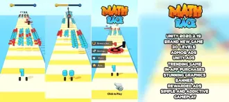 Math Race | Brand New Hypercasual Puzzle Game | SellUnitySourceCode source code