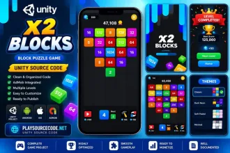 Merge Block Number Unity Source Code – Endless 2048 Merge Puzzle Game source code