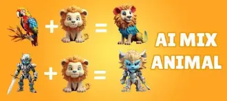 Mix & Match Animals – AI Hybrid Creation Game – SellUnitySourceCode.com source code
