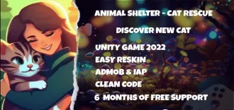 New Animal Shelter Simulator – Cat Rescue Unity Game – SellUnitySourceCode.com source code
