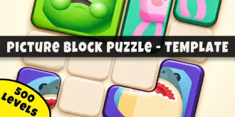 Picture Block Puzzle 2D - Unity Game Template source code