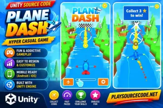 Plane Dash – Unity Hyper Casual Game source code