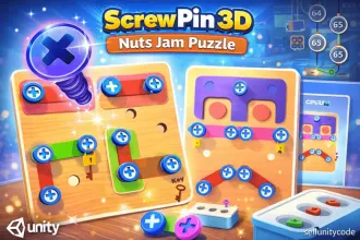 Screw Pin 3D: Nuts Jam Puzzle – 100+ Levels Unity Source Code source code