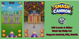 Smash Cannon Unity Project – 100 Levels &amp;amp; Level Editor source code
