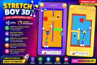 Stretch Guy 3D Unity Game Source Code source code
