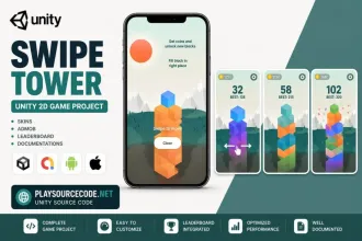 Swipe Tower – Unity project Source Code source code