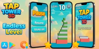 Tap Tower 3D: Casual Stacking Game Template source code