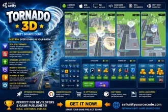Tornado Unity Source Code – Addictive City Survival Arcade G source code