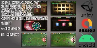 Tower Defense Deluxe Unity Project (120 Levels) source code