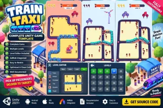Train Taxi Game Unity Game Source Code source code